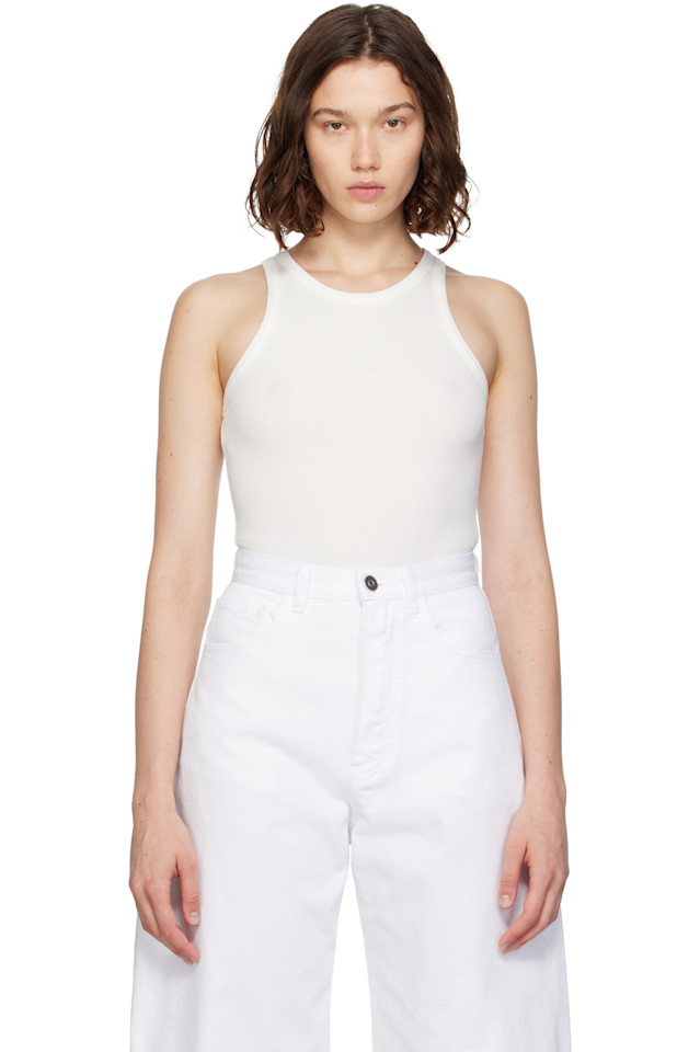 Облегающий боди с рельефными рёбрами Alaïa, белый
Облегающий боди с рельефными рёбрами Alaïa, белый