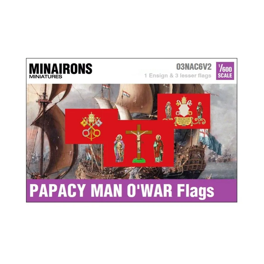 Флаги папских военных кораблей XVII века, Naval Flags (1:600)
Флаги папских военных кораблей XVII века, Naval Flags (1:600)