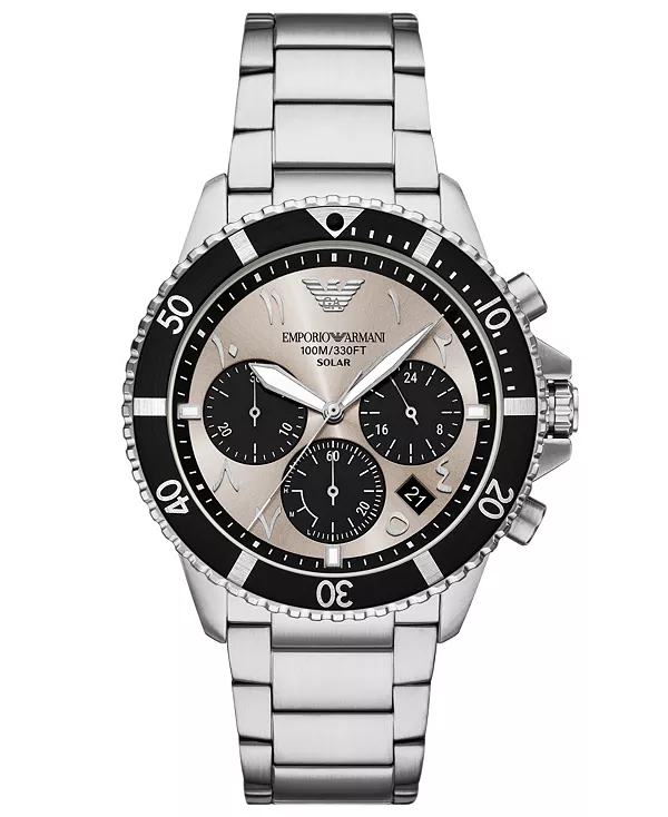 Мужские часы-хронограф World Explorer с солнечной батареей, нержавеющая сталь, 43,5 мм Emporio Armani, silver
Мужские часы-хронограф World Explorer с солнечной батареей, нержавеющая сталь, 43,5 мм Emporio Armani, silver