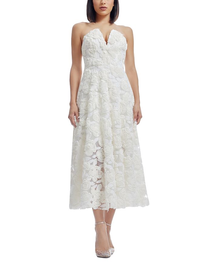 Бриелла Текстурированное платье миди Dress the Population, слоновая кость/кремовый
Бриелла Текстурированное платье миди Dress the Population, слоновая кость/кремовый