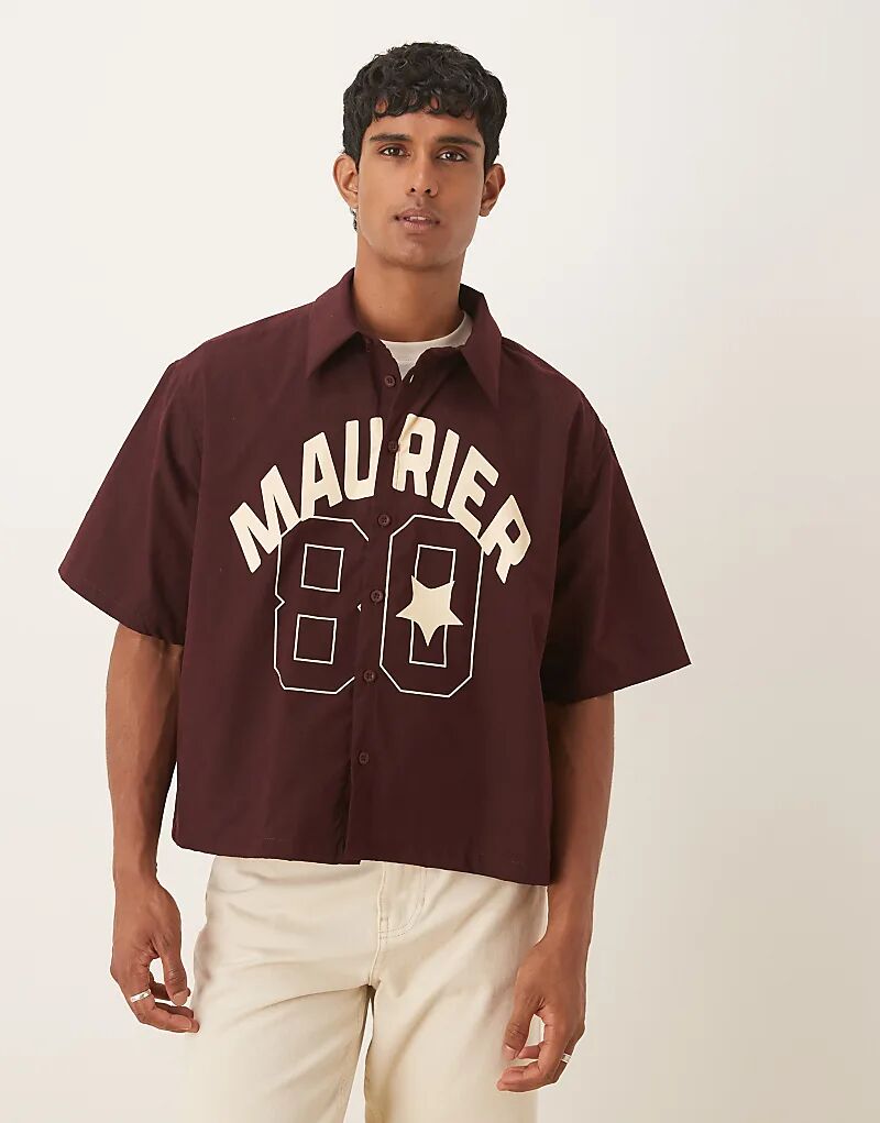 Рубашка свободного кроя ASOS DESIGN с принтом спереди бордового цвета
Рубашка свободного кроя ASOS DESIGN с принтом спереди бордового цвета