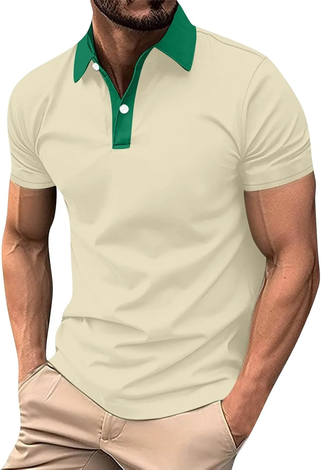 Мужская поло с коротким рукавом, классический крой, для гольфа
Мужская поло с коротким рукавом, классический крой, для гольфа