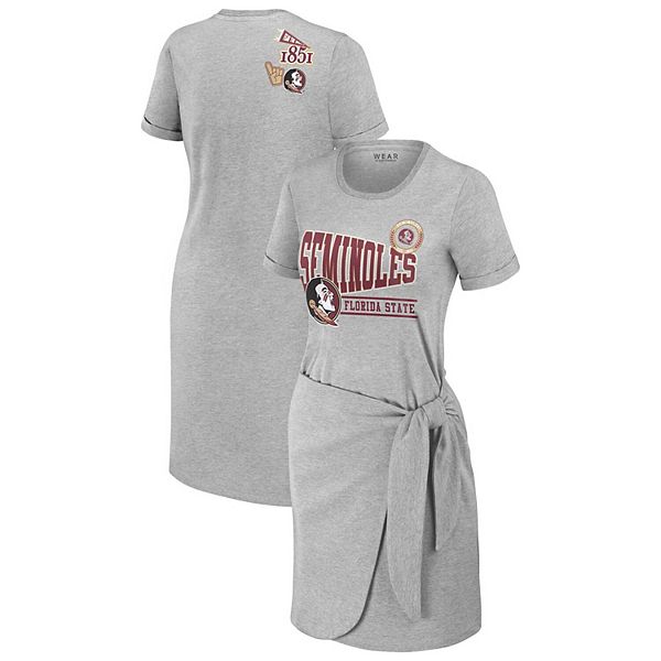 Женское платье-футболка heather gray florida state seminoles с узлом Wear By Erin Andrews
Женское платье-футболка heather gray florida state seminoles с узлом Wear By Erin Andrews
