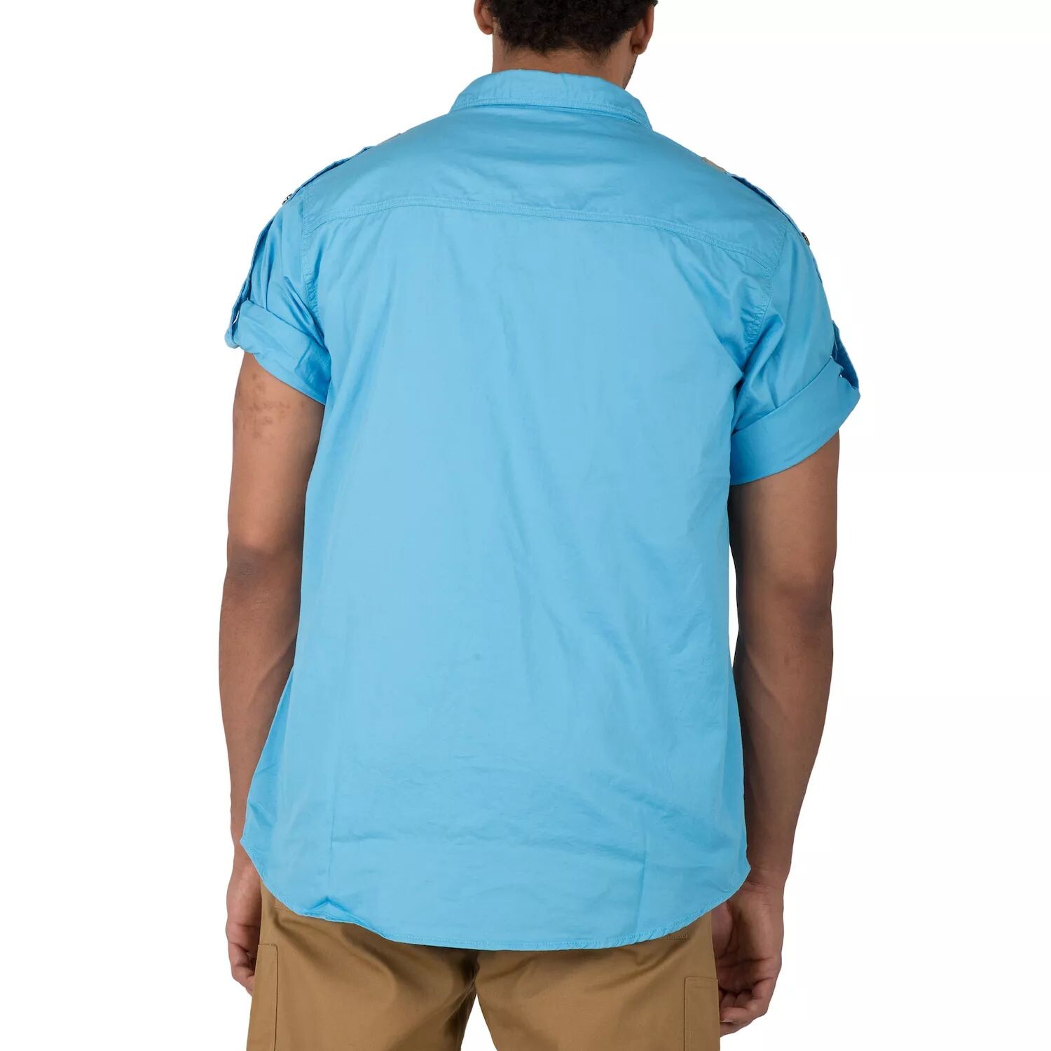 Мужская рубашка с короткими рукавами и эполетами в стиле милитари Vibes
Мужская рубашка с короткими рукавами и эполетами в стиле милитари Vibes