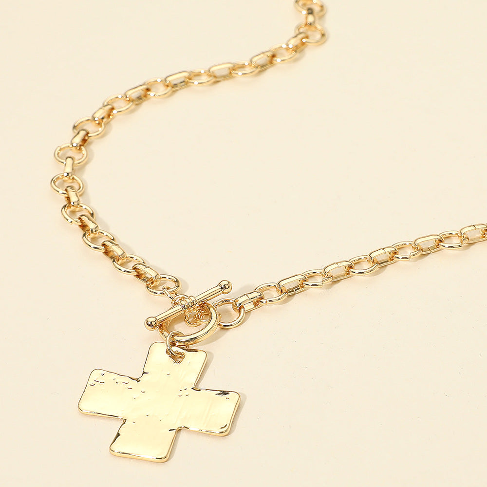 Кованый металлический крест с массивной цепочкой-тогл-тогл - золото Fashnzfab, золотой
Кованый металлический крест с массивной цепочкой-тогл-тогл - золото Fashnzfab, золотой