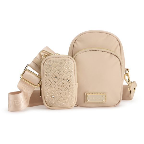 Северо-южная сумка через плечо со съемным мешочком Madden Girl, коричневый
Северо-южная сумка через плечо со съемным мешочком Madden Girl, коричневый