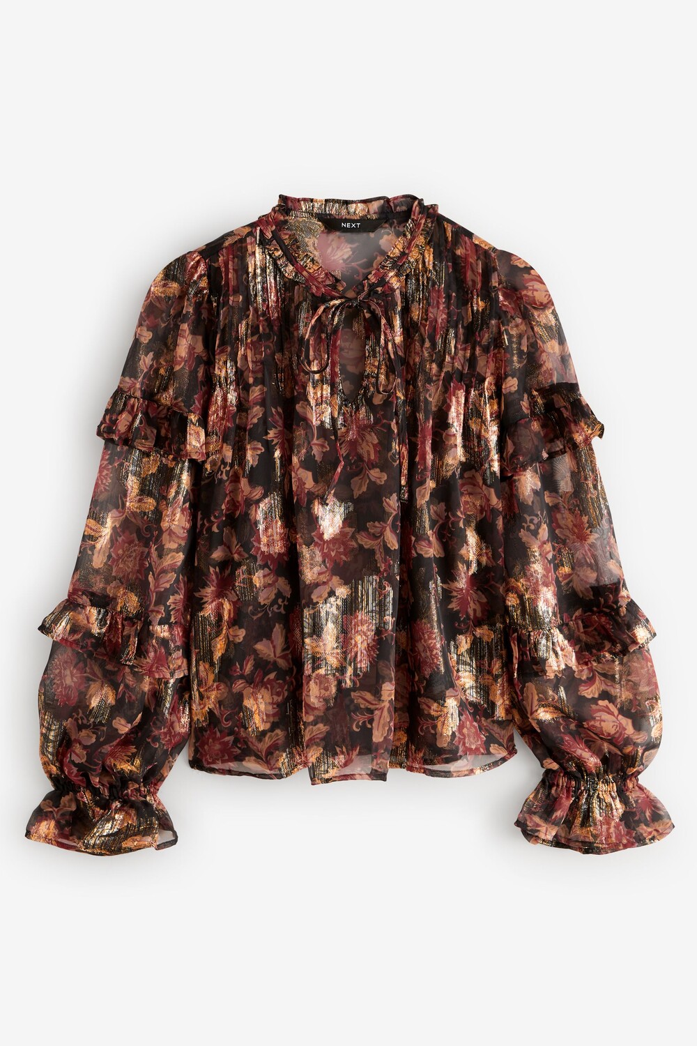 Блузка с длинными рукавами и металлическим воротником стойкой Next, красный
Блузка с длинными рукавами и металлическим воротником стойкой Next, красный