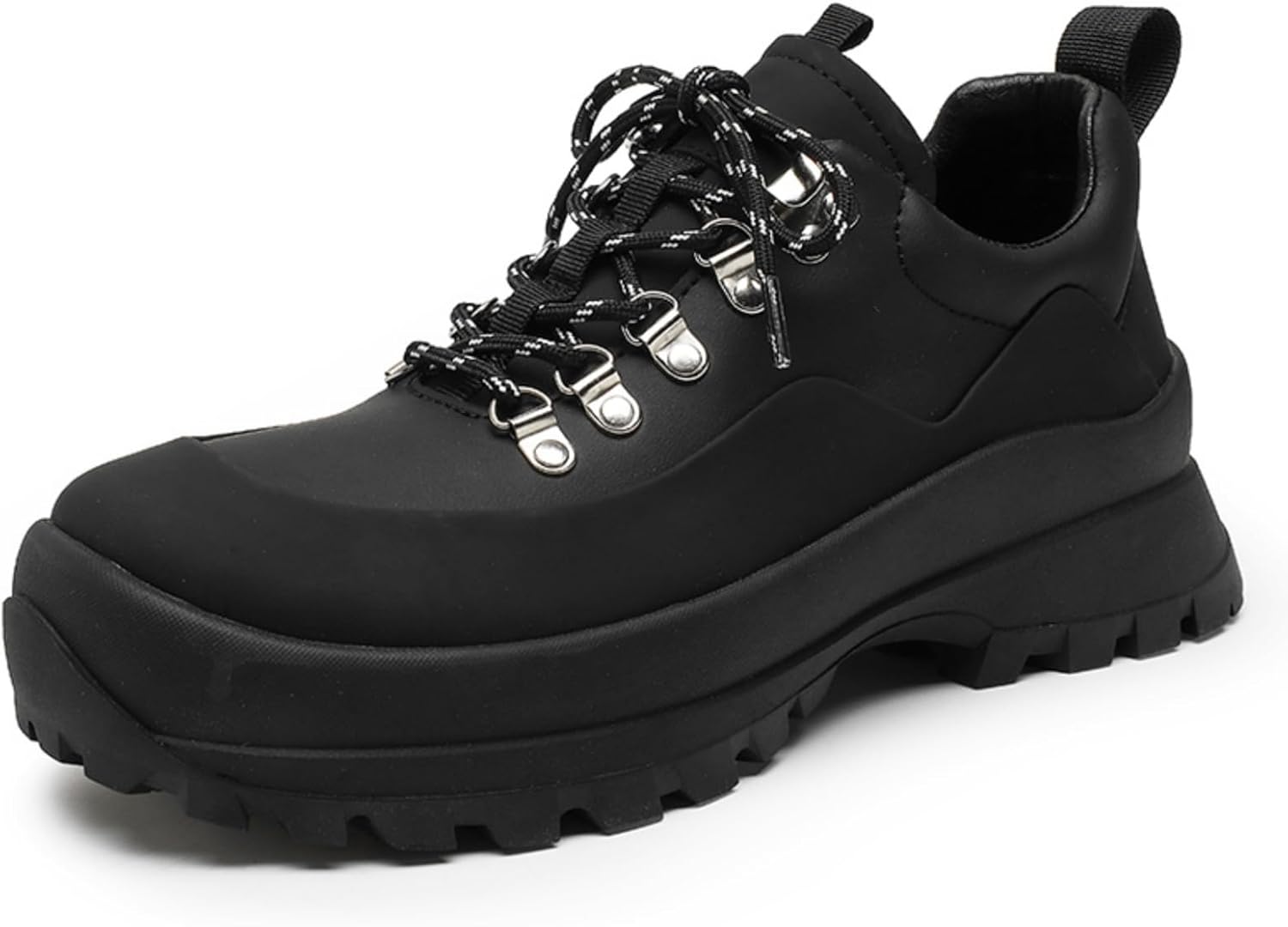 Мужские повседневные кроссовки - черно-белые с металлическими люверсами, толстой противоскользящей подошвой и петлей для удобного надевания, идеально подходят для ежедневного использования Kelibasi
Мужские повседневные кроссовки - черно-белые с металлическими люверсами, толстой противоскользящей подошвой и петлей для удобного надевания, идеально подходят для ежедневного использования Kelibasi