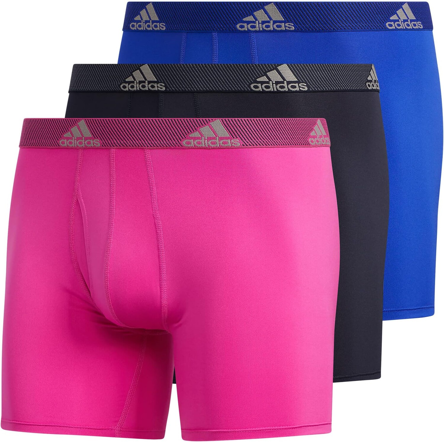 Боксеры Adidas Performance 3-Pack Boxer Brief, цвет Lucid Fuchsia Pink/Legend Ink Blue/Lucid Blue
Боксеры Adidas Performance 3-Pack Boxer Brief, цвет Lucid Fuchsia Pink/Legend Ink Blue/Lucid Blue