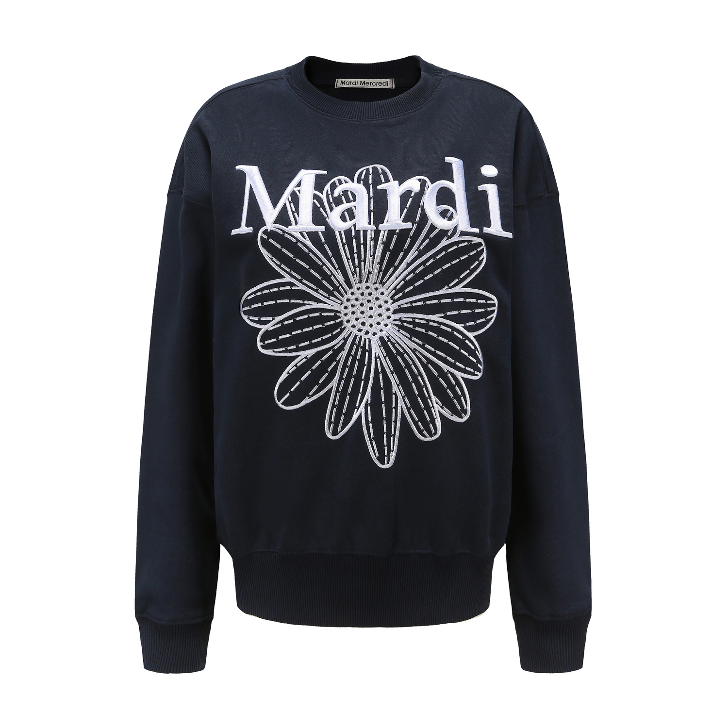 Унисекс свитшот MARDI MERCREDI, темно-темно-синий (elder белый)
Унисекс свитшот MARDI MERCREDI, темно-темно-синий (elder белый)