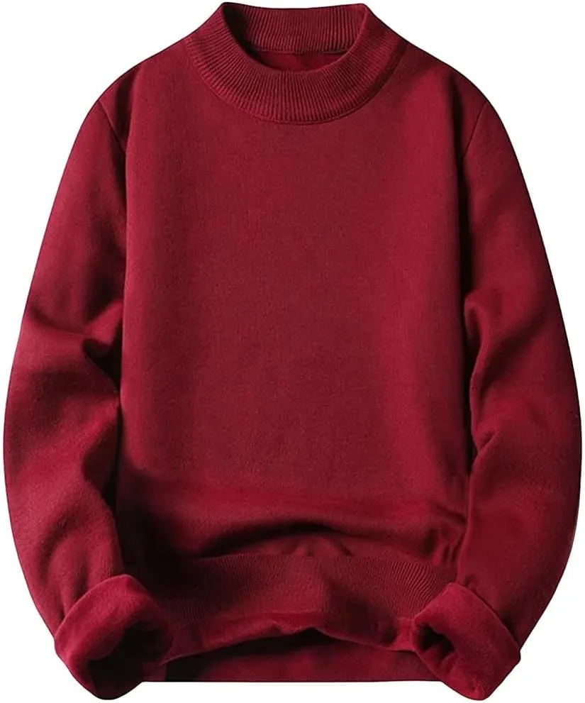 Мужской свитер с воротником-стойкой, утепленный флисом
Мужской свитер с воротником-стойкой, утепленный флисом