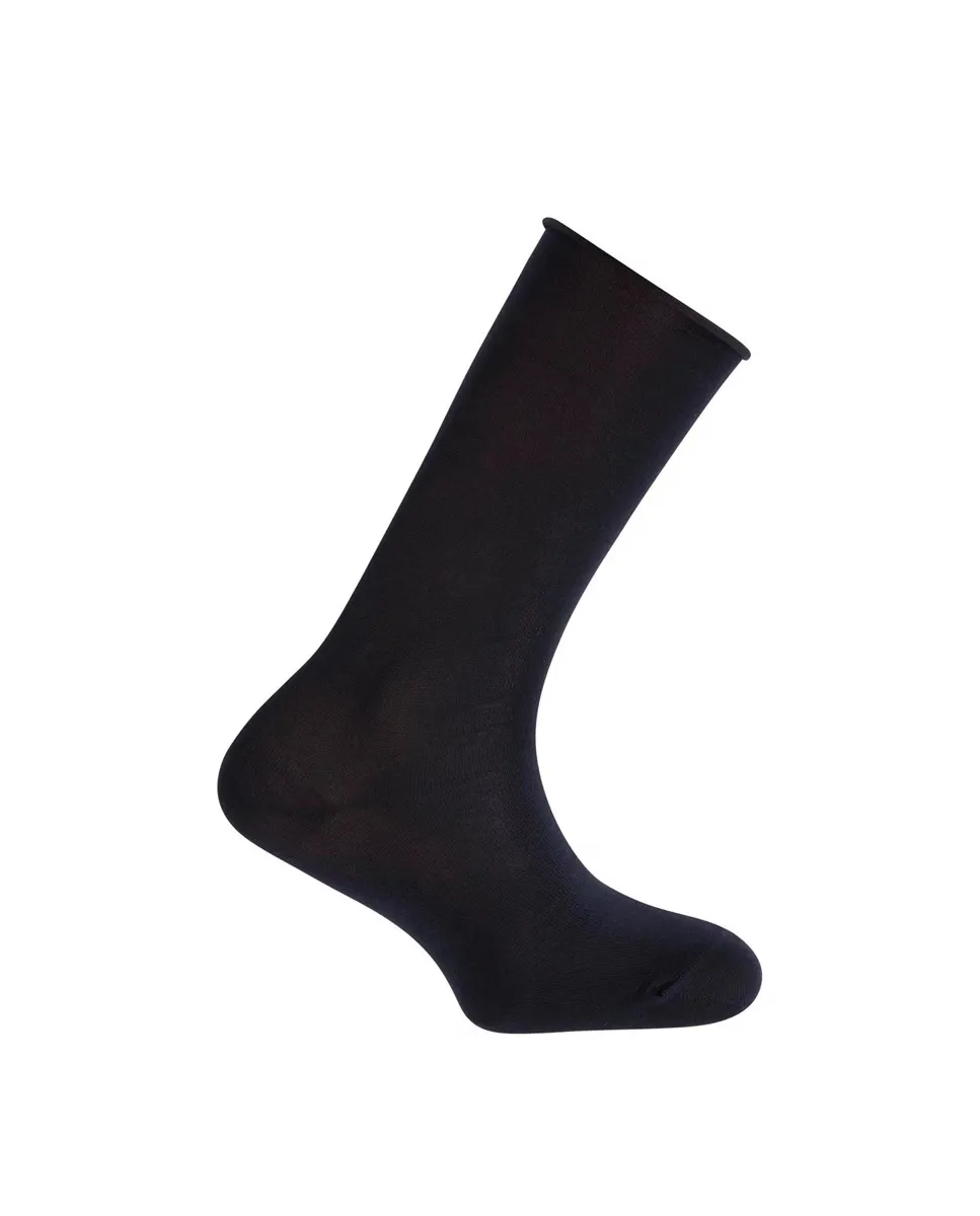 Мужские носки Punto Blanco из гладкого мерсеризованного хлопка с манжетой-рюлькой, темно-синий 
Мужские носки Punto Blanco из гладкого мерсеризованного хлопка с манжетой-рюлькой, темно-синий