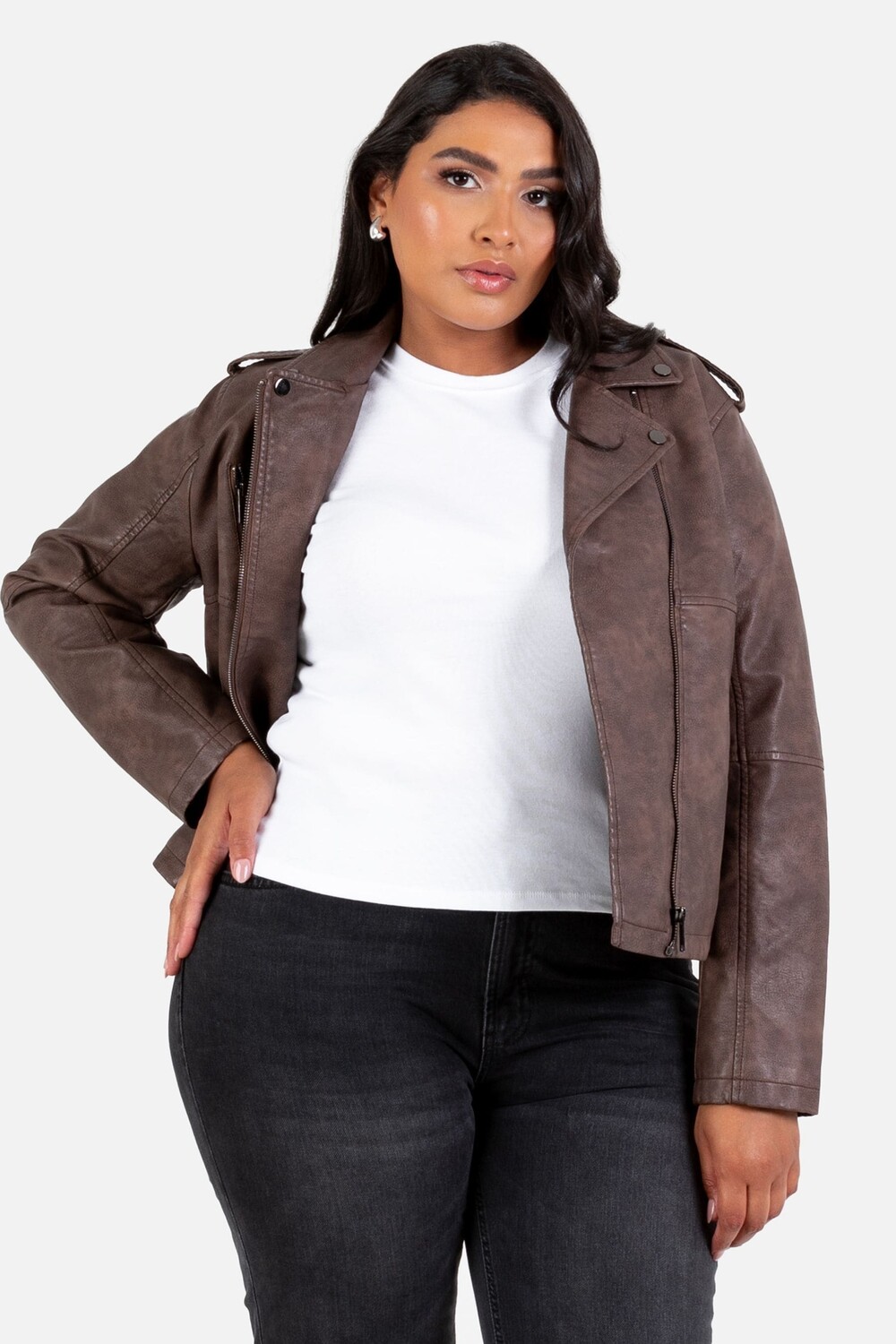 Мягкая pu куртка байкера черного цвета Lovedrobe, коричневый
Мягкая pu куртка байкера черного цвета Lovedrobe, коричневый