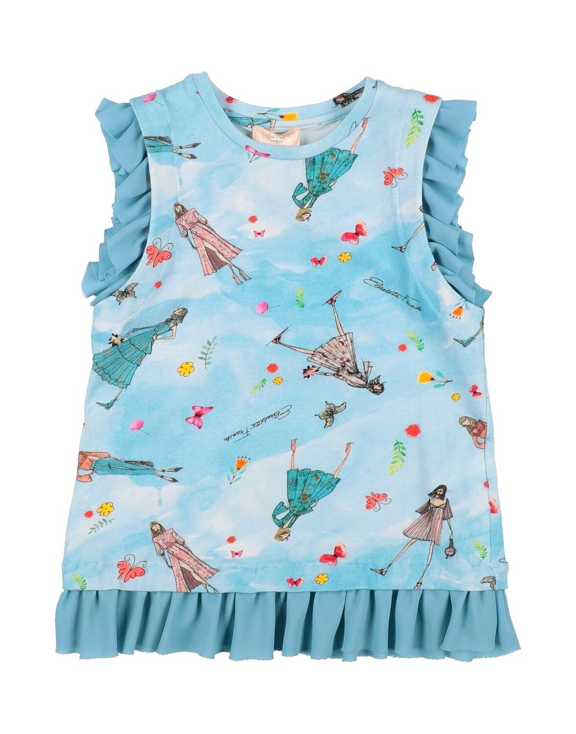 Футболка Elisabetta Franchi, небесно-голубой
Футболка Elisabetta Franchi, небесно-голубой