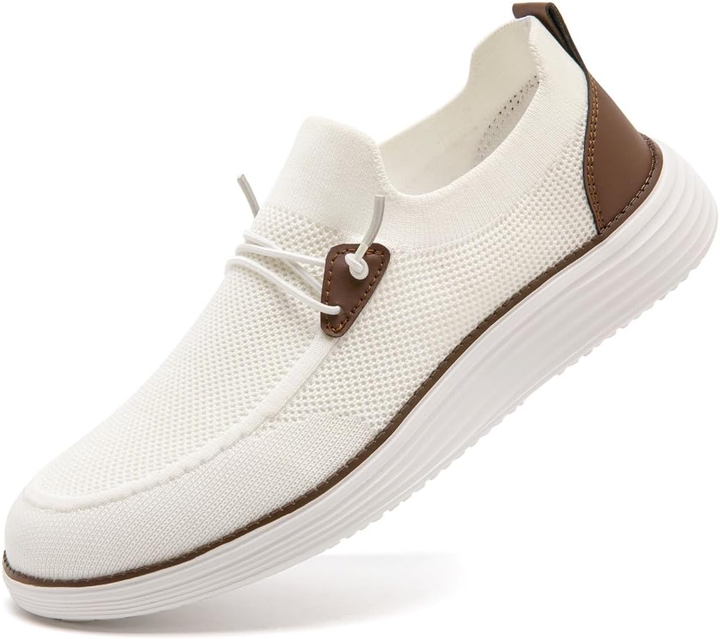 Мужские лоферы слипоны, мужские лодочные туфли, повседневные прогулочные туфли для мужчин, удобные, легкие и дышащие Wohhhw, белый
Мужские лоферы слипоны, мужские лодочные туфли, повседневные прогулочные туфли для мужчин, удобные, легкие и дышащие Wohhhw, белый