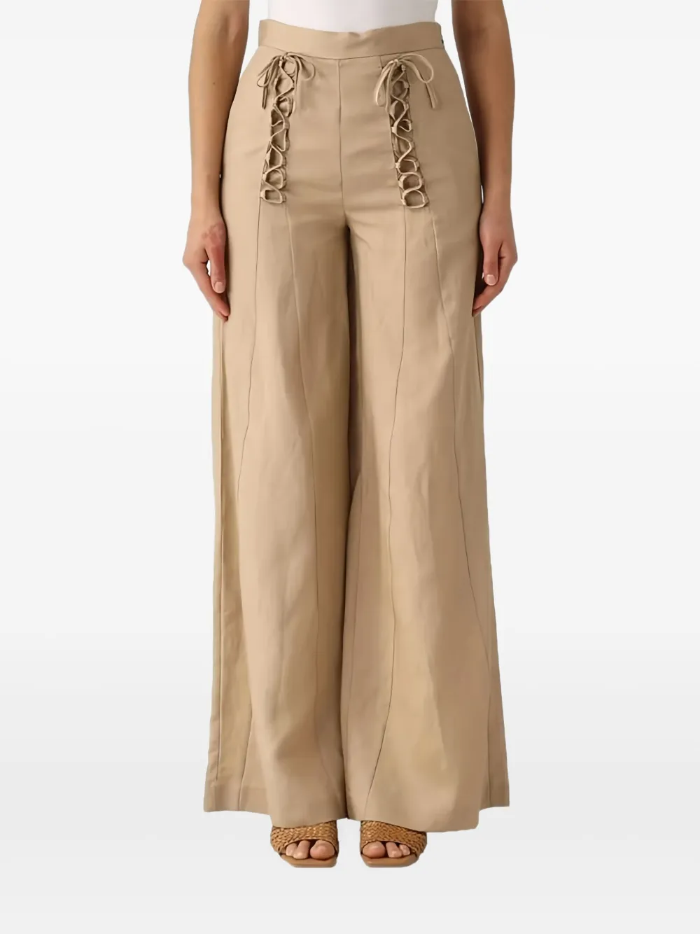 Широкие брюки со шнуровкой TWINSET, нейтральный
Широкие брюки со шнуровкой TWINSET, нейтральный