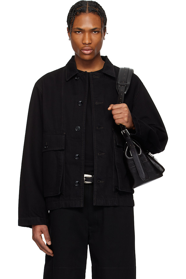 Квадратная джинсовая куртка Lemaire, черный
Квадратная джинсовая куртка Lemaire, черный