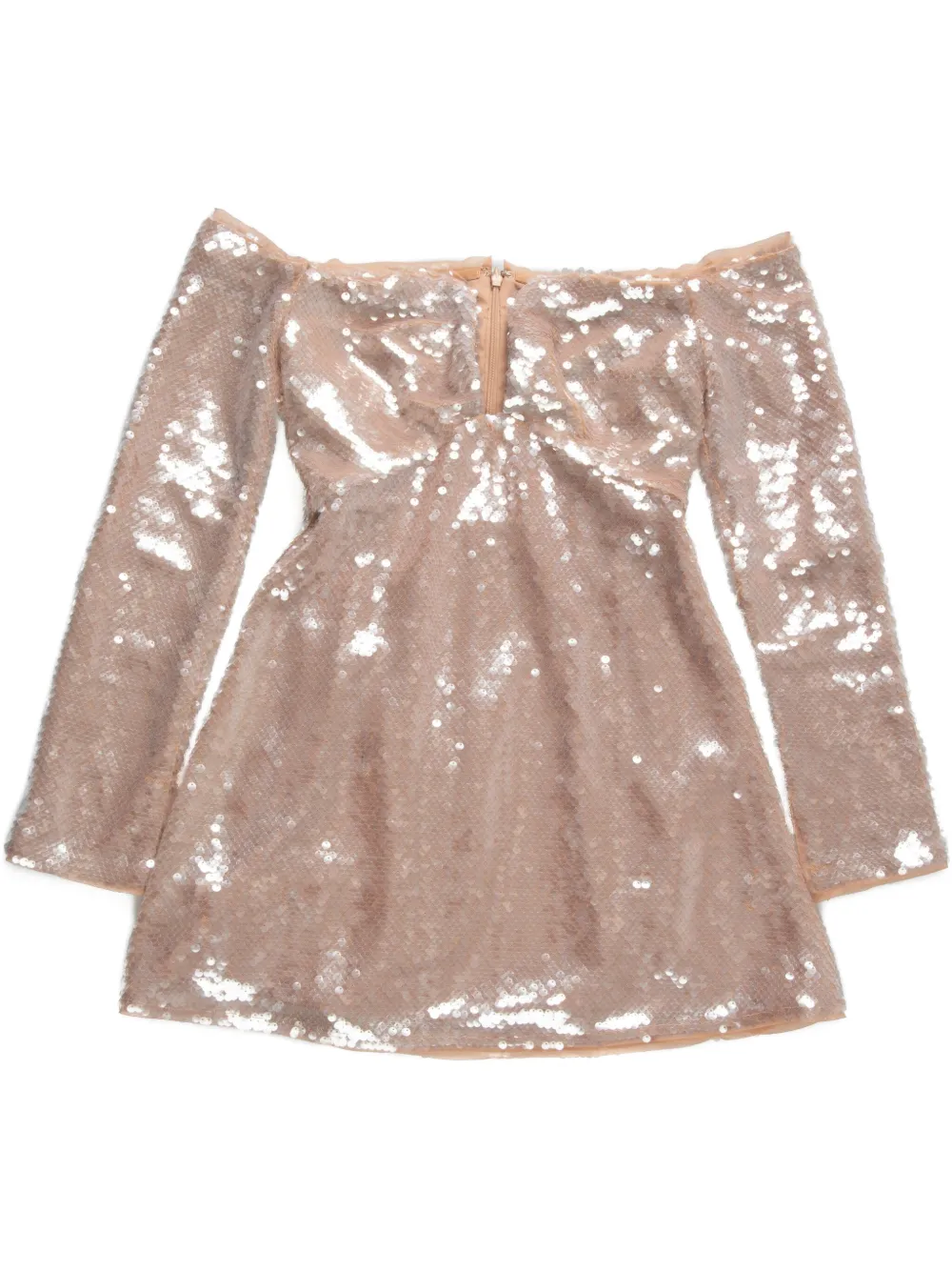 Мини-платье с открытыми плечами и пайетками Self-Portrait, нейтральный
Мини-платье с открытыми плечами и пайетками Self-Portrait, нейтральный