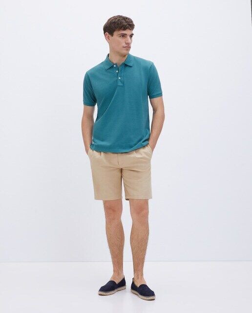 Мужская базовая рубашка-поло из пике с короткими рукавами Emidio Tucci, зеленый
Мужская базовая рубашка-поло из пике с короткими рукавами Emidio Tucci, зеленый