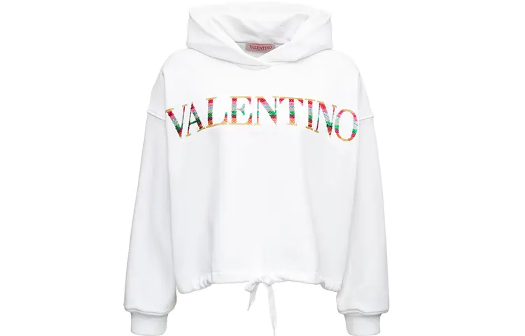 Лонгслив с капюшоном и принтом логотипа Valentino, белый
Лонгслив с капюшоном и принтом логотипа Valentino, белый