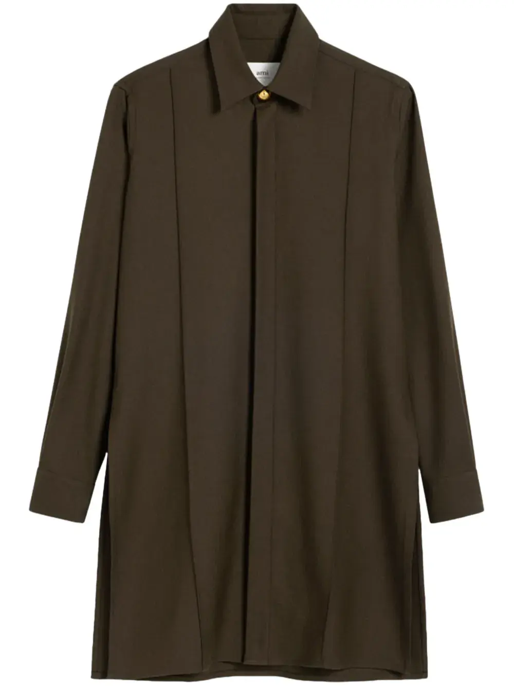 Длинная рубашка со складками AMI Paris, коричневый
Длинная рубашка со складками AMI Paris, коричневый