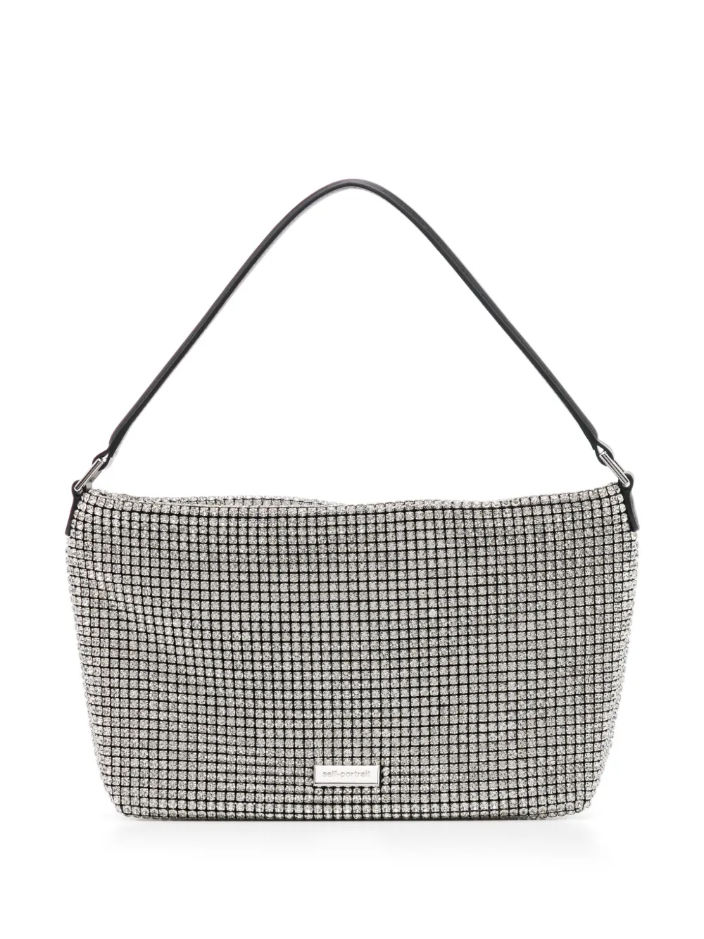 Сумка на плечо Diamante среднего размера Self-Portrait, серебяный 
Сумка на плечо Diamante среднего размера Self-Portrait, серебяный