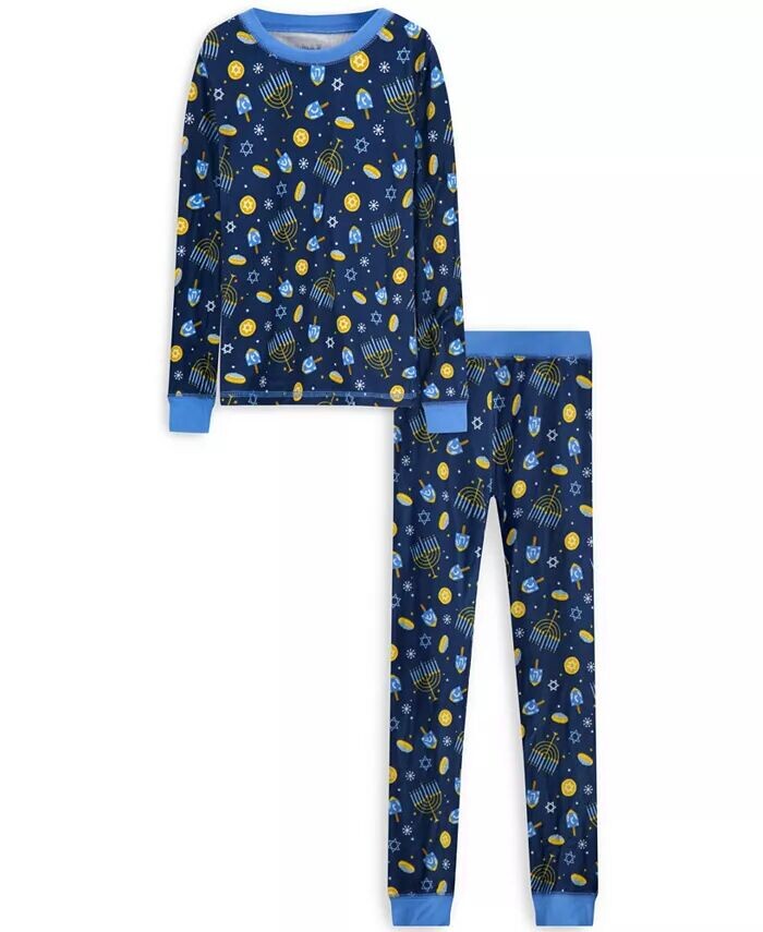 Обтягивающие пижамы для Хануки для мальчиков, комплект из 2 предметов Sleep On It, синий
Обтягивающие пижамы для Хануки для мальчиков, комплект из 2 предметов Sleep On It, синий