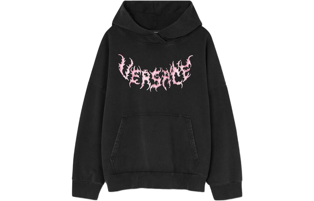 Футболка с длинными рукавами и капюшоном с принтом логотипа VERSACE, черная
Футболка с длинными рукавами и капюшоном с принтом логотипа VERSACE, черная