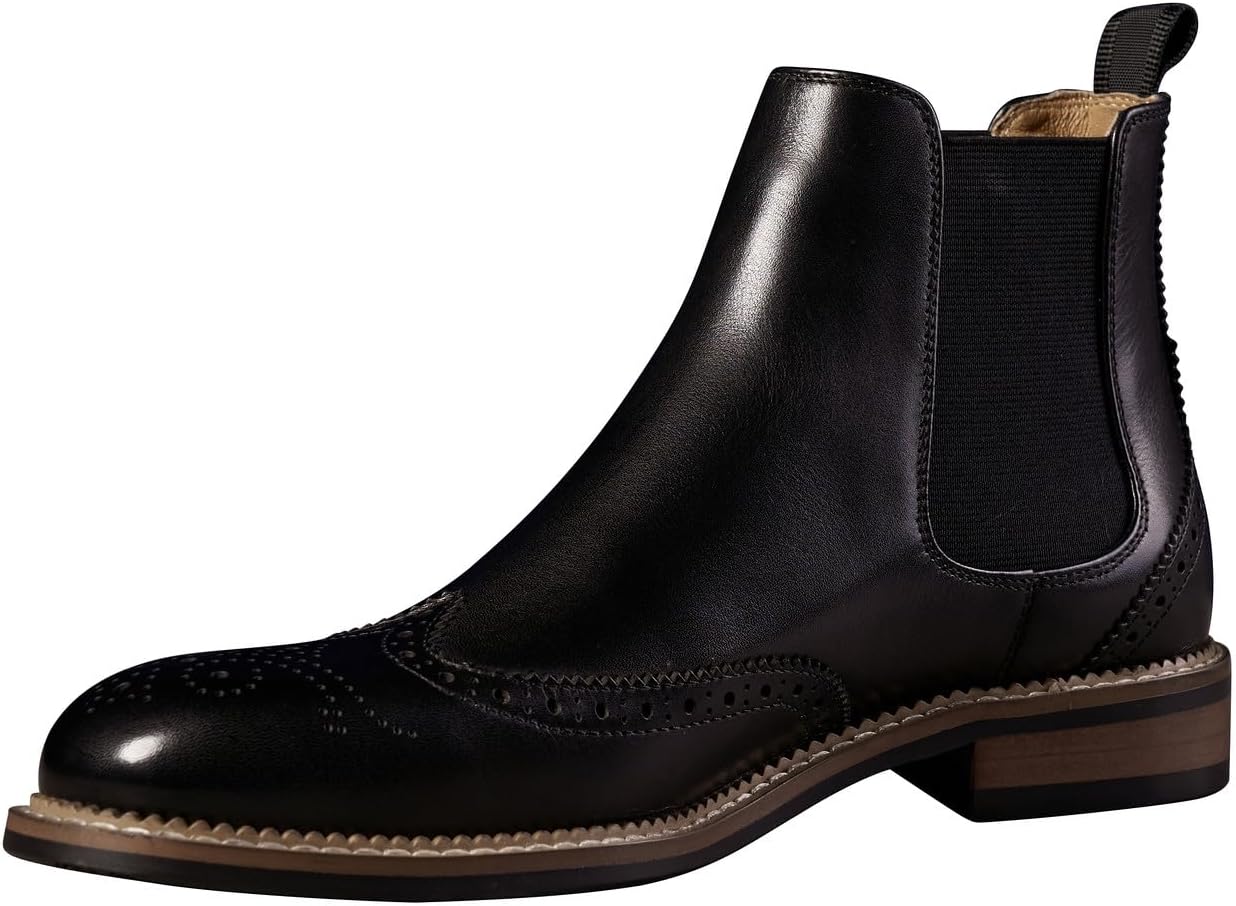 Мужские ботинки Chelsea Santimon, черные, с отделкой под строгую обувь, повседневные, из натуральной кожи, на липучке, стильные броги, модные формальные бизнес-батинки до щиколотки для мужчин
Мужские ботинки Chelsea Santimon, черные, с отделкой под строгую обувь, повседневные, из натуральной кожи, на липучке, стильные броги, модные формальные бизнес-батинки до щиколотки для мужчин