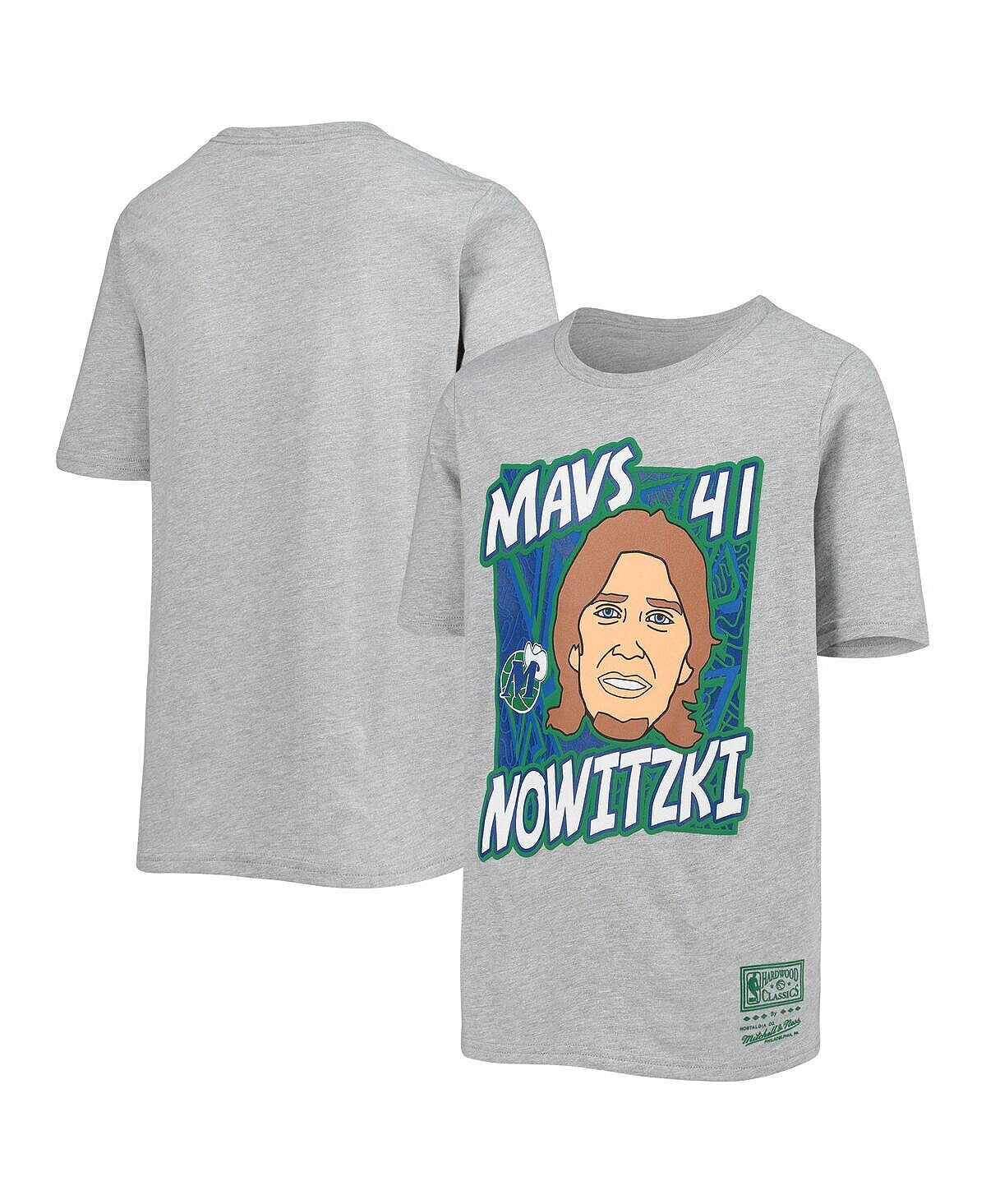 Футболка Big Boys Dirk Nowitzki Heathered Grey Dallas Mavericks Hardwood Classics King of the Court Player Mitchell & Ness
Футболка Big Boys Dirk Nowitzki Heathered Grey Dallas Mavericks Hardwood Classics King of the Court Player Mitchell & Ness