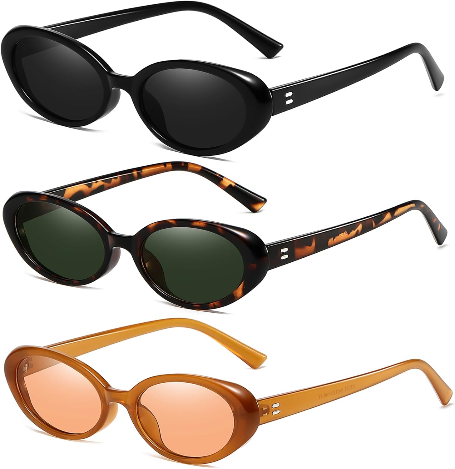 Ретро овальные солнцезащитные очки для женщин и мужчин, модные маленькие овальные солнцезащитные очки в винтажном стиле 90-х Breaksun, 3 Pack (Black/Grey+ G15+ Brown/Brown)
Ретро овальные солнцезащитные очки для женщин и мужчин, модные маленькие овальные солнцезащитные очки в винтажном стиле 90-х Breaksun, 3 Pack (Black/Grey+ G15+ Brown/Brown)