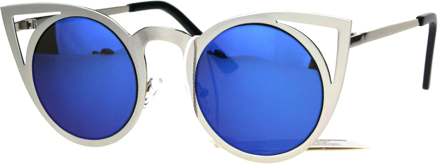 Женские солнцезащитные очки JuicyOrange круглой формы «кошачий глаз» с металлической оправой и зеркальными линзами, защита от УФ-излучения UV 400, Silver (Blue Mirror)
Женские солнцезащитные очки JuicyOrange круглой формы «кошачий глаз» с металлической оправой и зеркальными линзами, защита от УФ-излучения UV 400, Silver (Blue Mirror)