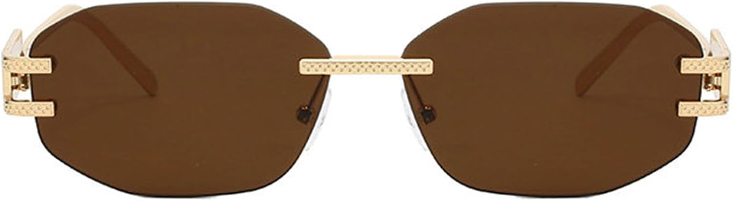 Солнцезащитные очки Willochra Trendy Hexagon для женщин и мужчин, винтажная безободковая геометрическая металлическая оправа, черные, с защитой от УФ-излучения UV400, C4
Солнцезащитные очки Willochra Trendy Hexagon для женщин и мужчин, винтажная безободковая геометрическая металлическая оправа, черные, с защитой от УФ-излучения UV400, C4