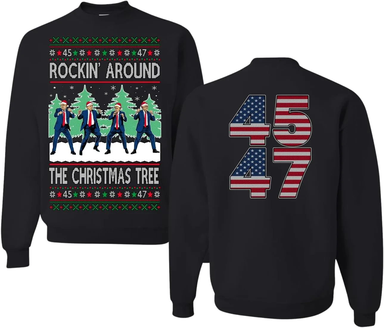 Wild Bobby рождественский свитер с танцующим вокруг ёлки
Wild Bobby рождественский свитер с танцующим вокруг ёлки