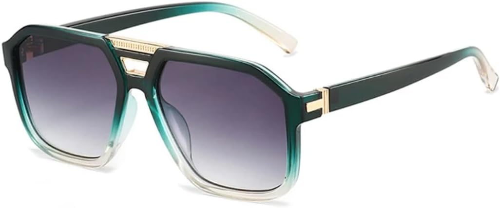 Мужские солнцезащитные очки в стиле ретро с двойной перемычкой, модные солнцезащитные очки с защитой от УФ-излучения UV400, трендовые женские очки класса люкс VVTWSSW, Green Gray Gradient
Мужские солнцезащитные очки в стиле ретро с двойной перемычкой, модные солнцезащитные очки с защитой от УФ-излучения UV400, трендовые женские очки класса люкс VVTWSSW, Green Gray Gradient