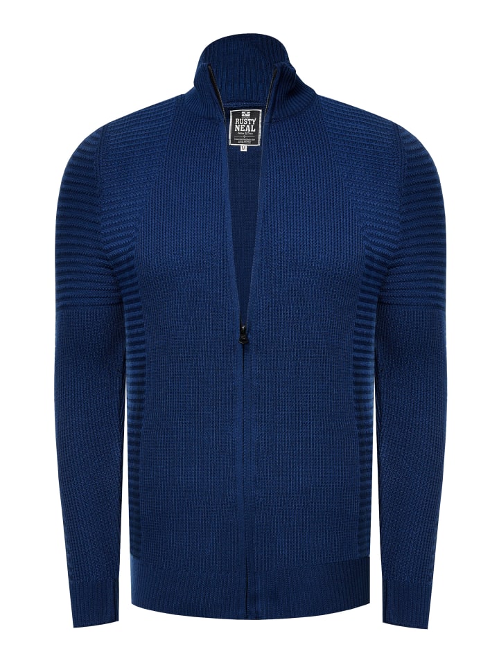 Тонкая трикотажная куртка в байкерском стиле цвета индиго Rusty Neal
Тонкая трикотажная куртка в байкерском стиле цвета индиго Rusty Neal