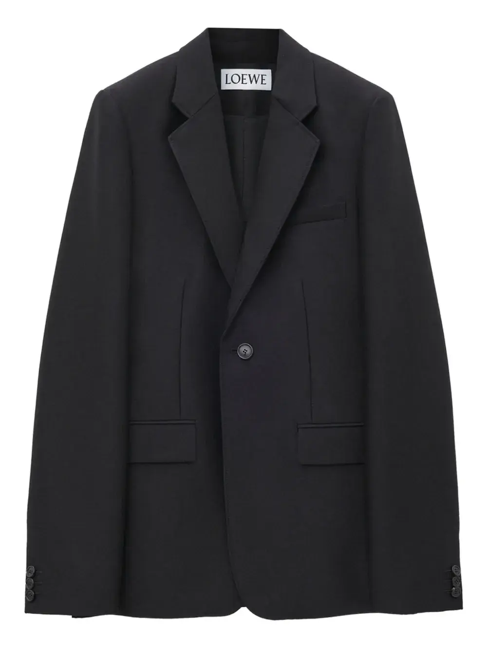 Пиджак на одной пуговице LOEWE, черный
Пиджак на одной пуговице LOEWE, черный