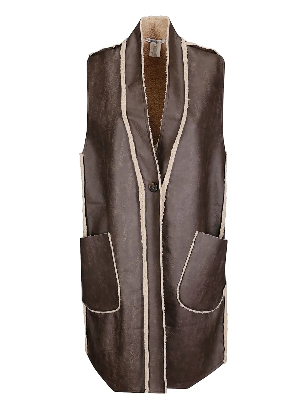 Кожаный жилет с отделкой из овчины Stefano Mortari, коричневый
Кожаный жилет с отделкой из овчины Stefano Mortari, коричневый