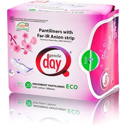 Гигиенические впитывающие прокладки Gentle Day ECO FAR-IR ANION с анионными полосками, 20 прокладок
Гигиенические впитывающие прокладки Gentle Day ECO FAR-IR ANION с анионными полосками, 20 прокладок