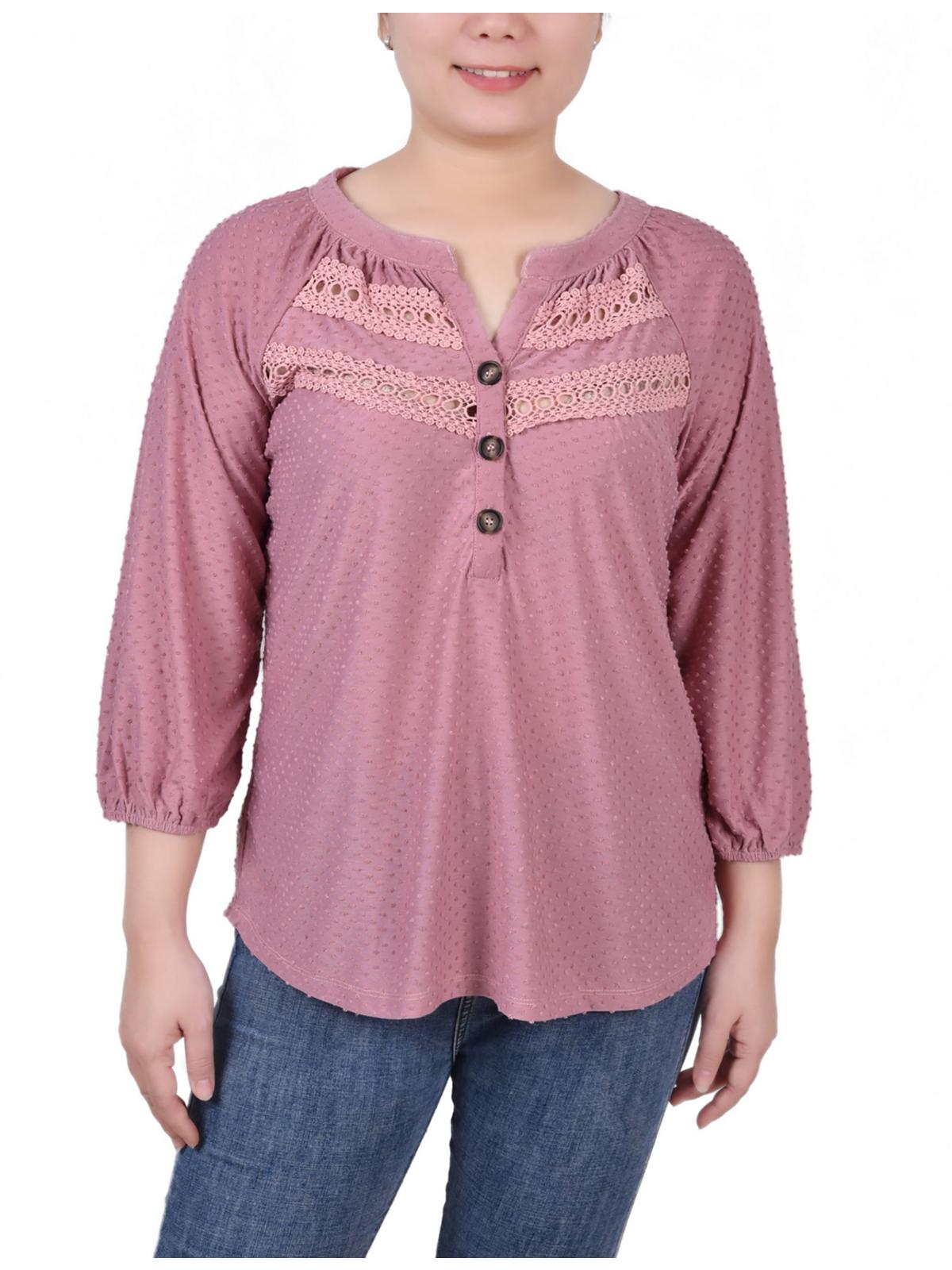 Женский топ Petites из полиэстера с текстурой на пуговицах NY Collection, цвет mellow rose
Женский топ Petites из полиэстера с текстурой на пуговицах NY Collection, цвет mellow rose