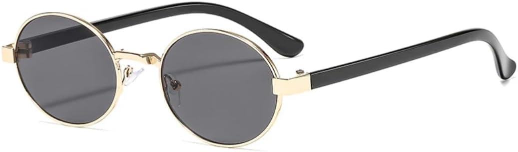 Классические металлические овальные женские солнцезащитные очки в стиле панк, мужские солнцезащитные очки класса люкс в маленькой оправе для рыбалки и вождения с защитой от УФ-излучения UV400 TVTBBVV, Black Gray
Классические металлические овальные женские солнцезащитные очки в стиле панк, мужские солнцезащитные очки класса люкс в маленькой оправе для рыбалки и вождения с защитой от УФ-излучения UV400 TVTBBVV, Black Gray