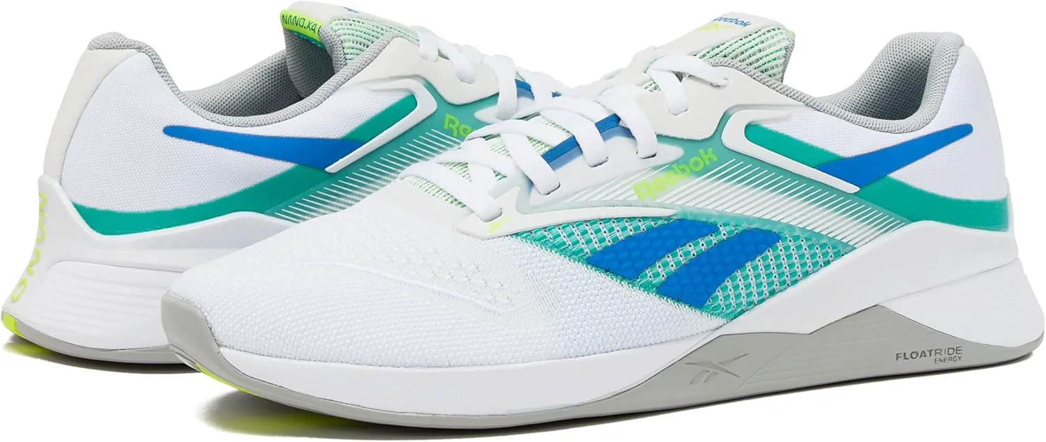 Мужские кроссовки Reebok Nano X4, для кросс-тренинга и занятий в спортзале, белый/зеленый/серый
Мужские кроссовки Reebok Nano X4, для кросс-тренинга и занятий в спортзале, белый/зеленый/серый