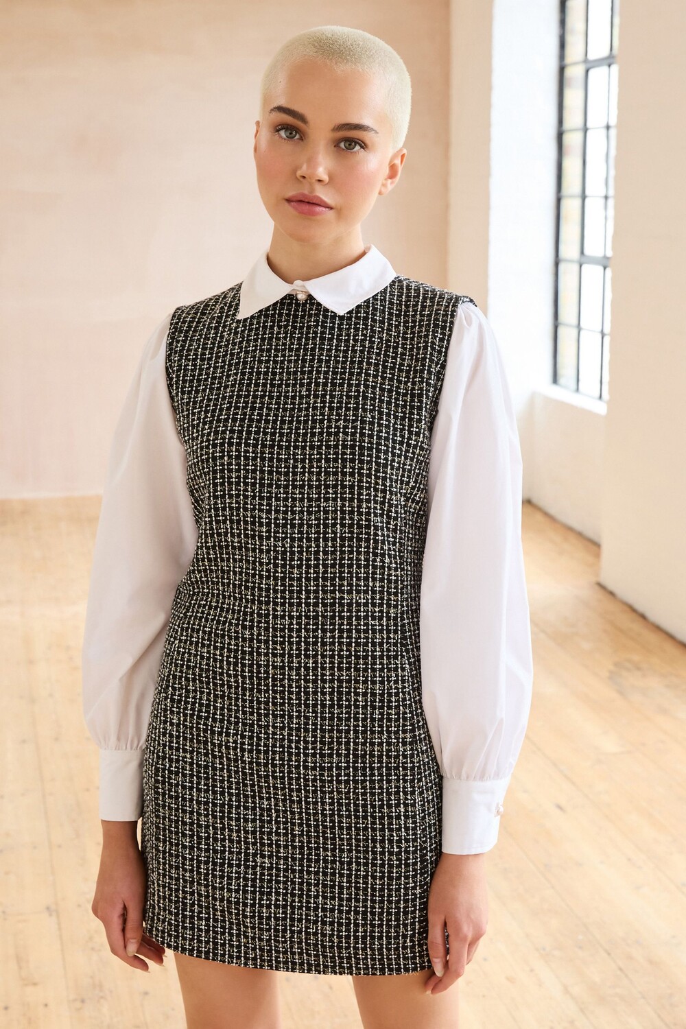 Мини-платье 2 в 1 с длинными рукавами Next, белый
Мини-платье 2 в 1 с длинными рукавами Next, белый