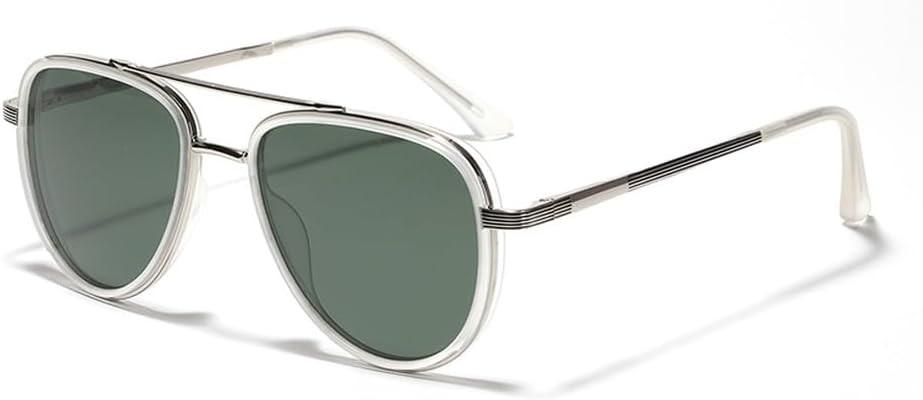 поляризованные солнцезащитные очки для мужчин, полуметаллические ретро-солнцезащитные очки для женщин, летний стиль, зеленый, серый, коричневый WNCKSQ, Clear With Green
поляризованные солнцезащитные очки для мужчин, полуметаллические ретро-солнцезащитные очки для женщин, летний стиль, зеленый, серый, коричневый WNCKSQ, Clear With Green