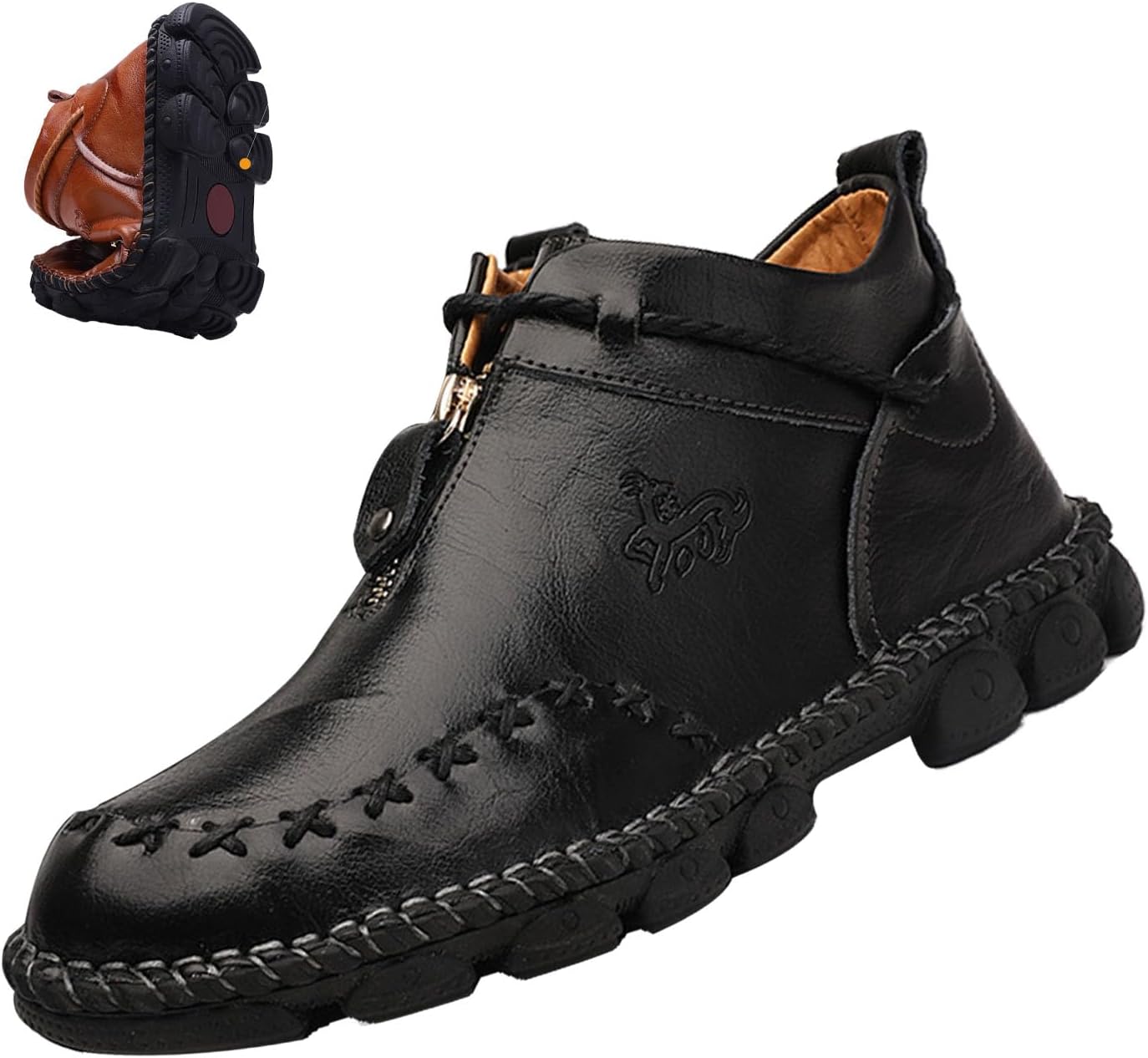 Мужские кожаные боевые ботинки MOYOWEI, винтажная итальянская ручная строчка, удобная нескользящая мягкая подошва, военные ботинки Чакка с короткой голенью, черный
Мужские кожаные боевые ботинки MOYOWEI, винтажная итальянская ручная строчка, удобная нескользящая мягкая подошва, военные ботинки Чакка с короткой голенью, черный