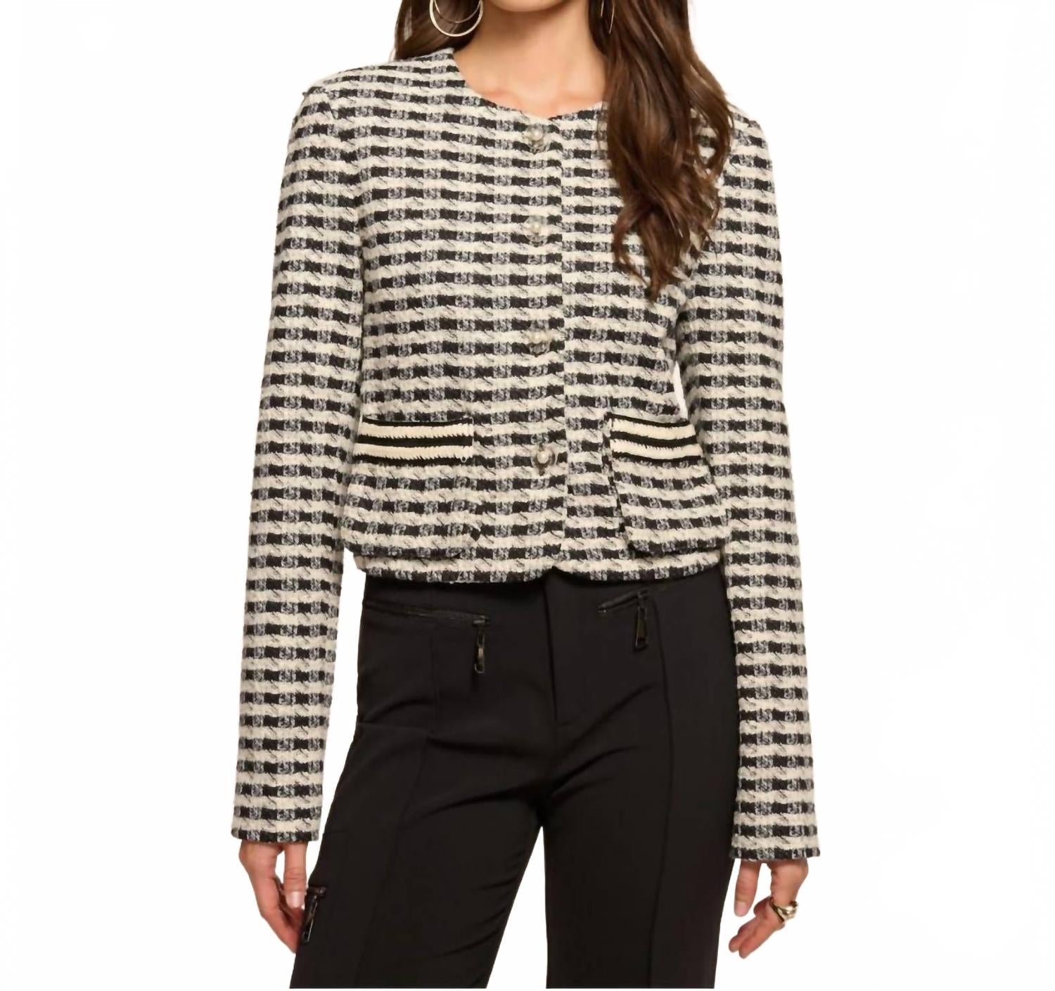 Пиджак Thomas Tweed в черную клетку Ramy Brook, Black Gingham
Пиджак Thomas Tweed в черную клетку Ramy Brook, Black Gingham