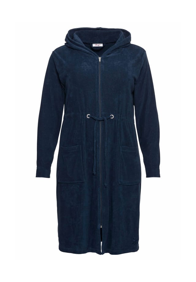 Халат из легкой махровой ткани Sheego, синий
Халат из легкой махровой ткани Sheego, синий