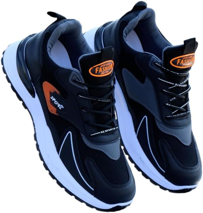 Мужские повседневные спортивные кроссовки с дышащим верхом из сетки - подошва с антискользящим эффектом и амортизацией, мягкая подкладка, для ежедневного использования на улице, для бега Fmshi, черный
Мужские повседневные спортивные кроссовки с дышащим верхом из сетки - подошва с антискользящим эффектом и амортизацией, мягкая подкладка, для ежедневного использования на улице, для бега Fmshi, черный