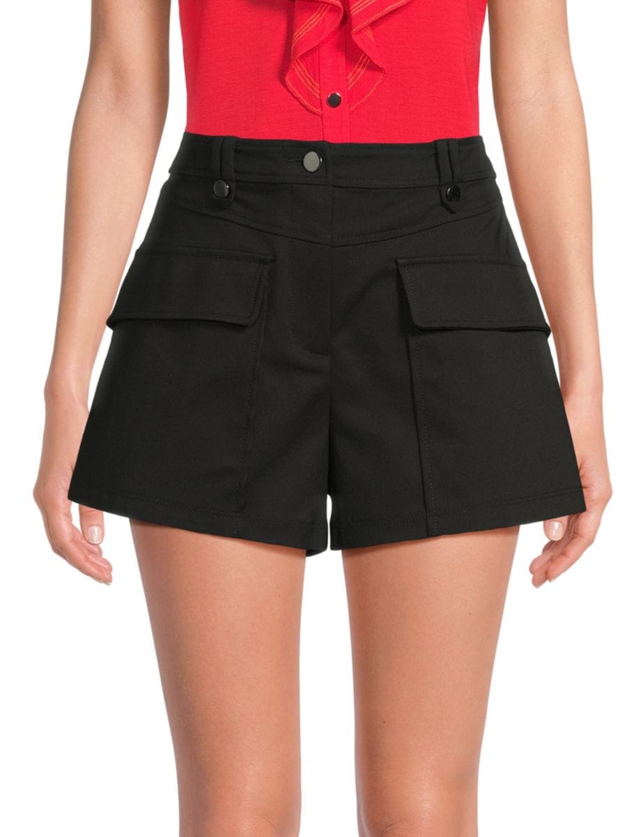 Шорты с высокой талией и карманами-клапанами Ramy Brook, черный
Шорты с высокой талией и карманами-клапанами Ramy Brook, черный