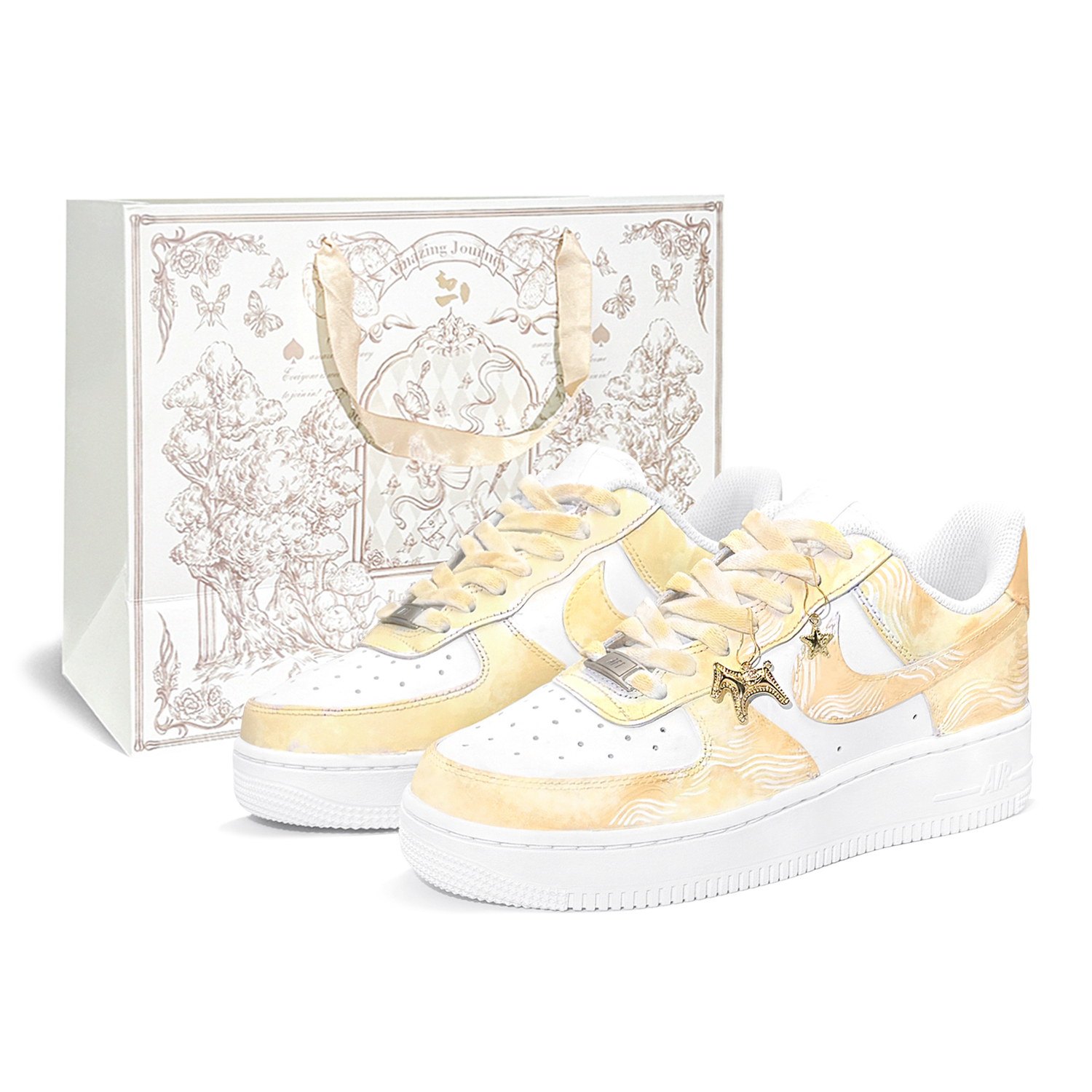 Air Force 1 Gift Bag Style, Starlight Horse, First Year Culture, противоскользящий, износостойкий, баланс, низкий верх Nike, белое золото
Air Force 1 Gift Bag Style, Starlight Horse, First Year Culture, противоскользящий, износостойкий, баланс, низкий верх Nike, белое золото